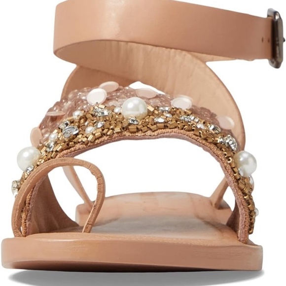 Free People Sun Peaks Embellished Sandals in Sandbar size 41/9 - Picture 6 of 8